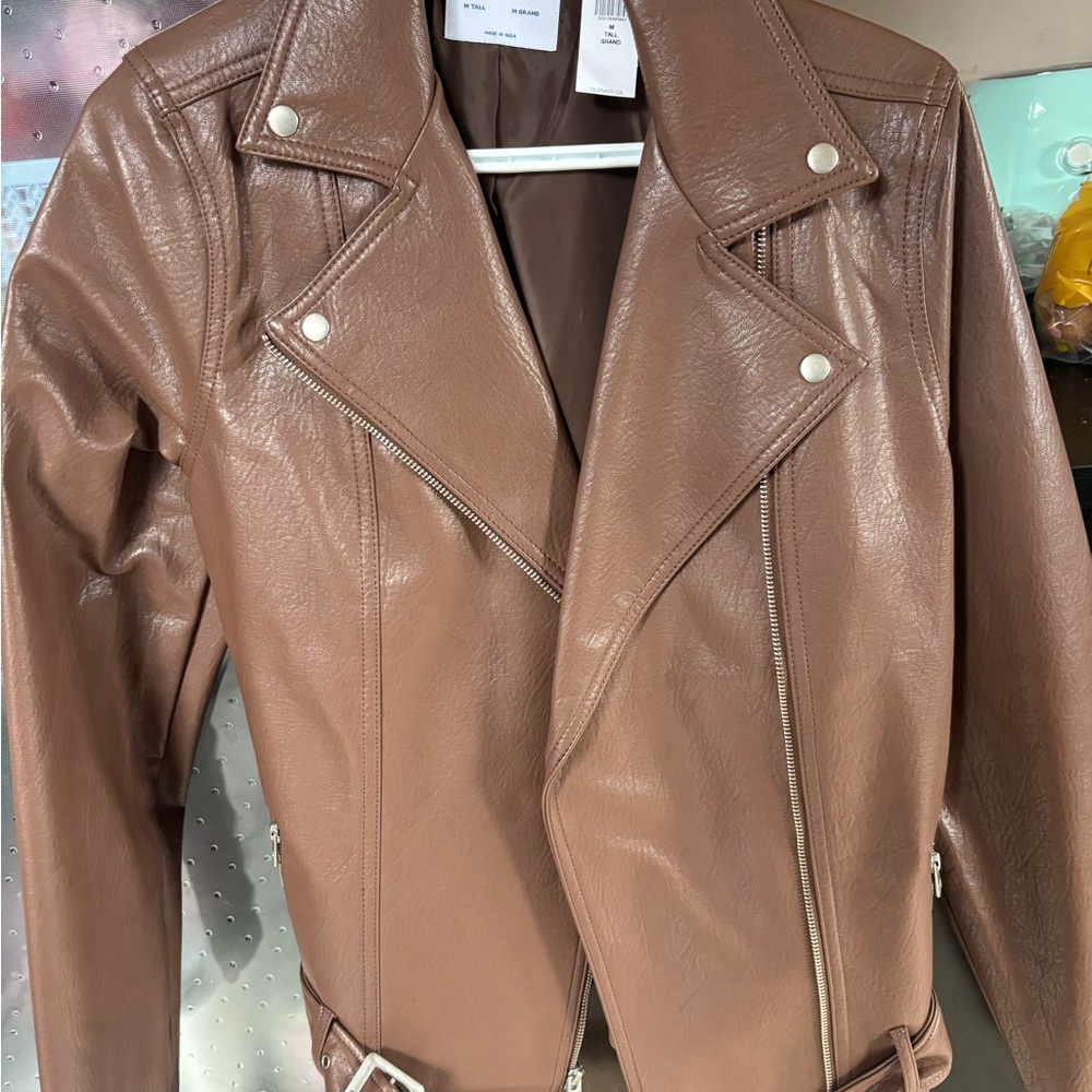Old Navy brown Faux Leather Jacket